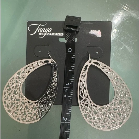 High-End Department Store Designer One of Kind Statement Earrings - Picture 3 of 4